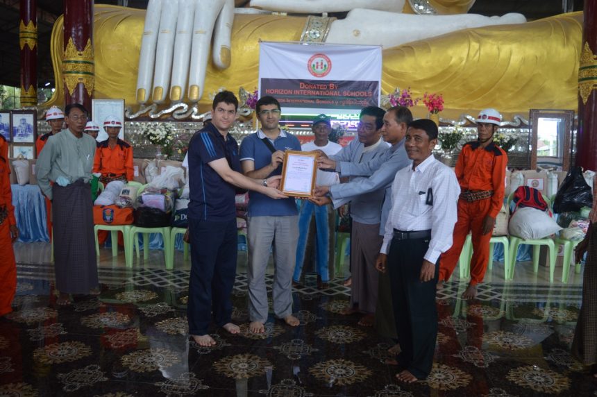 Donation from Horizon International Schools for Flood Victims