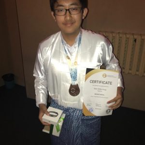 Hein Sithu Aung got Bronze Medal from Russia