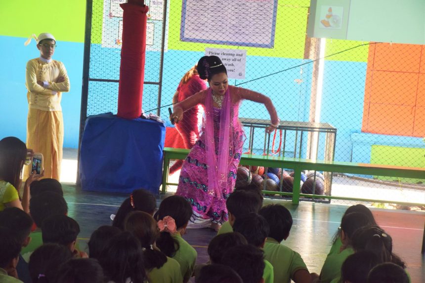 A Wonderful Assembly Presentation by Ms.Saw Tinzar and students to promote Myanmar Culture!!