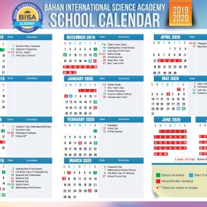 Bahan International Science Academy: School Calendar