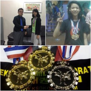 Two Gold and One Silver Medal in Taekwondo