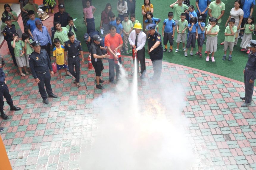 Presentation and practical demonstration on fire safety